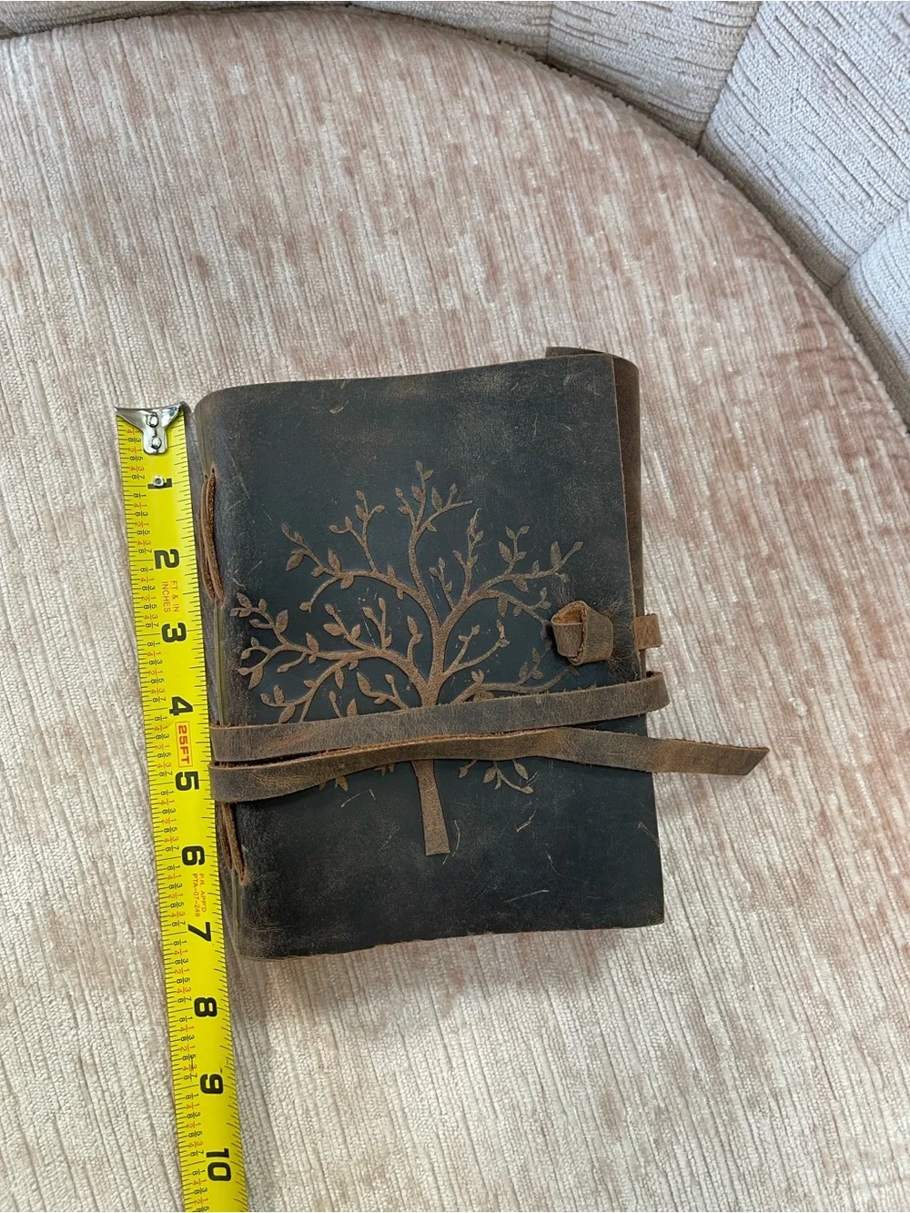 Handcrafted Vintage Leather Journal Notebook Tree of Life Halloween Vibes
